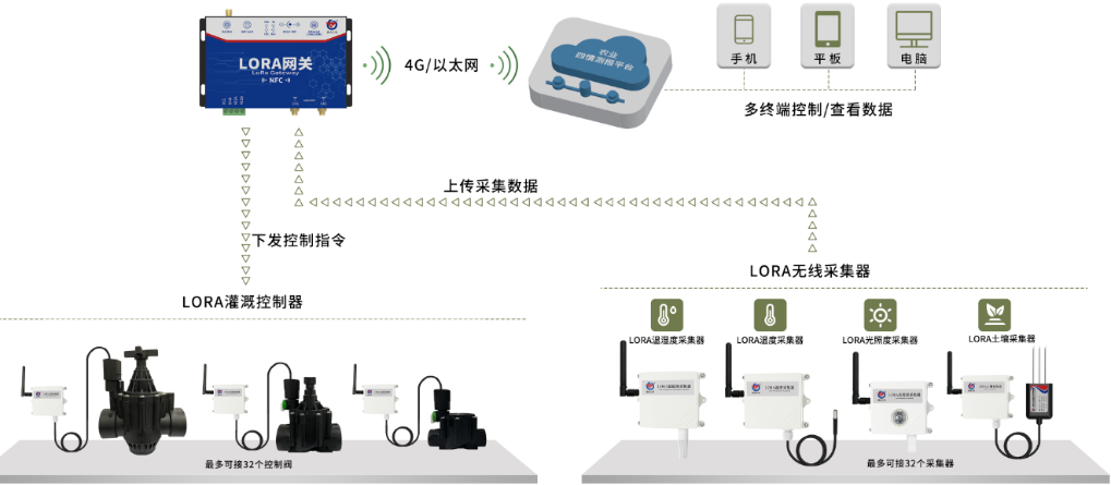 LORA光照度采集器系统框架图